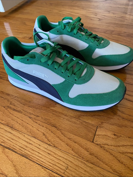 Puma Other - Puma ST Miler Green, White & Black Men's Retro Runner Sneakers Size 13